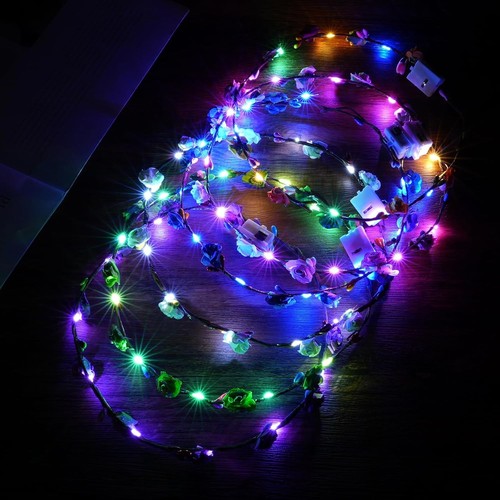 Led blumenkranz stirnband 6pcs - blumenkranz,