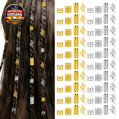 Haarschmuck set für zöpfe - set,