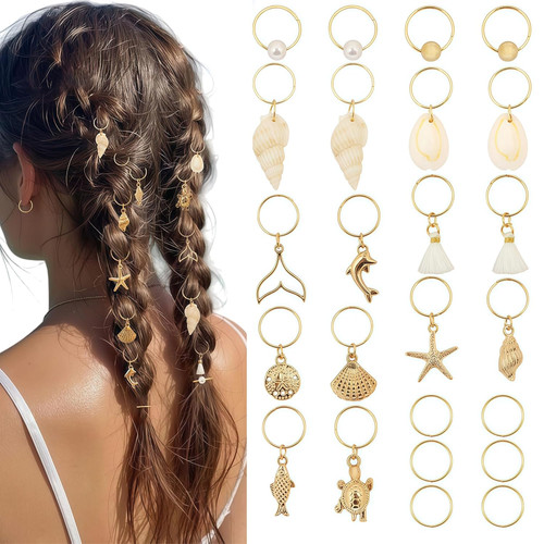 24stück muschel haarschmuck - 24stück,