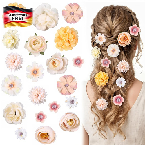 Haarschmuck blumen set - haarschmuck,
