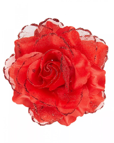 Rote haarspange glitzer - haarspange,