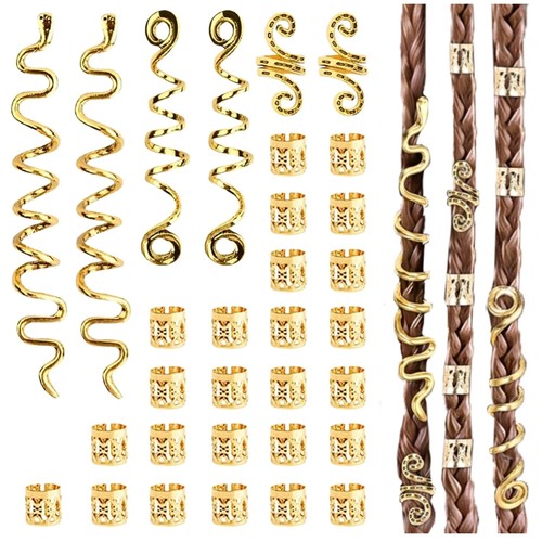 Haarschmuck set gold stück - set,