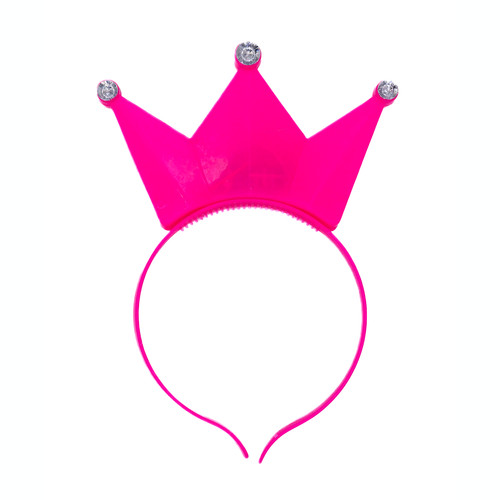 Led haarreif krone - haarreif, (pink)