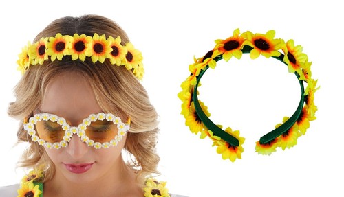 Gelber haarreif sonnenblumen - haarreif,