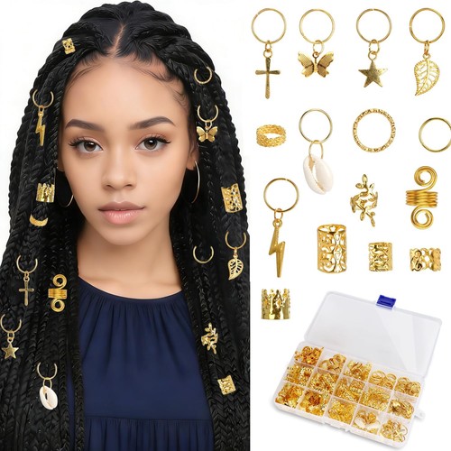 244 stück goldene haarschmuck - stück,