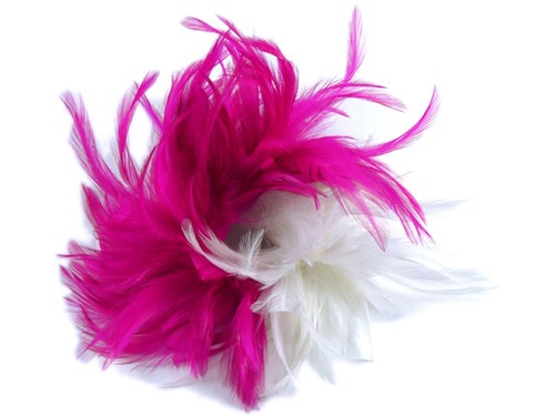 Haarclip mit federn pink - mit,