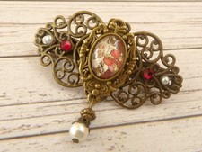 Kleine Haarspange mit Erdbeer