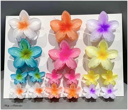Große blumen haarklammer - große,