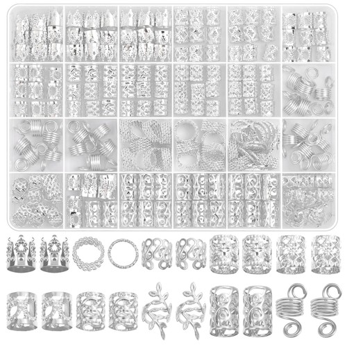 Haarschmuck silber 220 stück - haarschmuck,