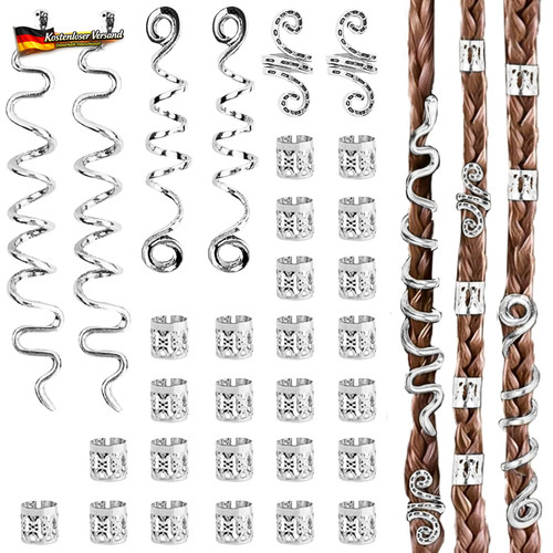 Silber haarschmuck set - silber, für